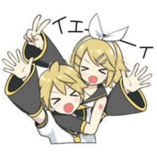 🍌 Стикер «Kagamine Rin Len» для Telegram