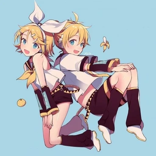 🍊 Стикер «Kagamine Rin Len» для Telegram