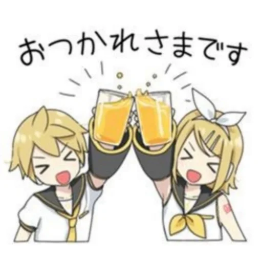 🍌 Стикер «Kagamine Rin Len» для Telegram