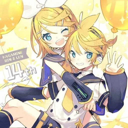 🍌 Стикер «Kagamine Rin Len» для Telegram