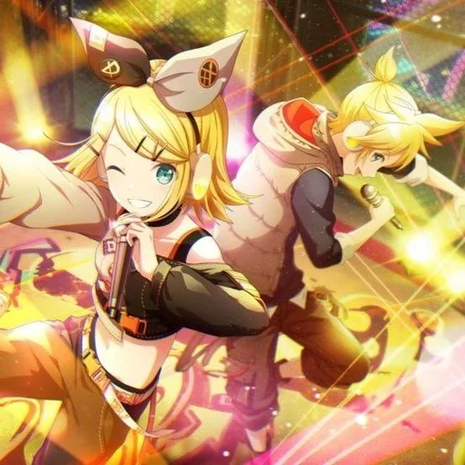 🍊 Стикер «Kagamine Rin Len» для Telegram
