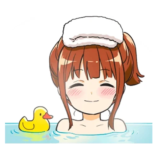🛀 Стикер «Рин-тян» для Telegram