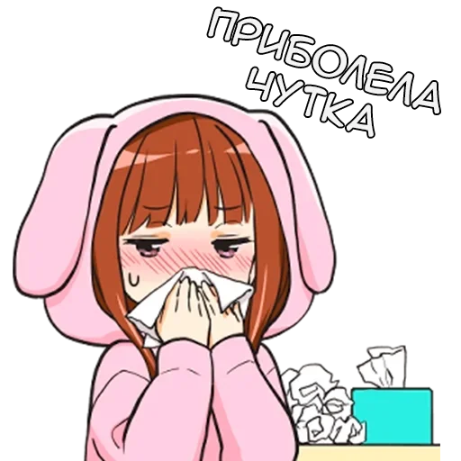 😷 Стикер «Рин-тян» для Telegram