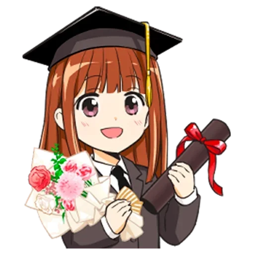 🎓 Стикер «Рин-тян» для Telegram
