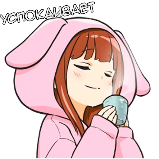 🍵 Стикер «Рин-тян» для Telegram