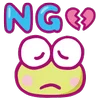 😞 Эмодзи «keroppi in love» для Telegram