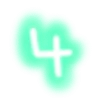 4️⃣ Эмодзи «colourful neon - английский неоновый шрифт, цифры и значки» для Telegram