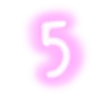 5️⃣ Эмодзи «colourful neon - английский неоновый шрифт, цифры и значки» для Telegram