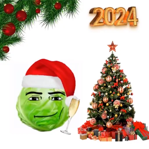 🎄 Стикер «Забавные фрукты» для Telegram