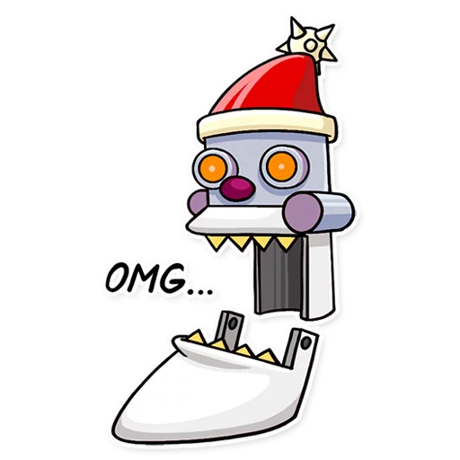😨 Стикер «Robo Santa» для Telegram