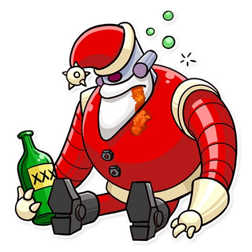 🍾 Стикер «Robo Santa» для Telegram
