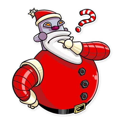 🤔 Стикер «Robo Santa» для Telegram