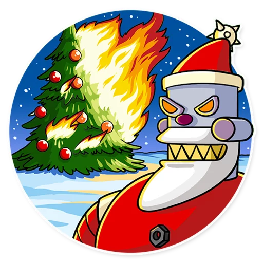 😈 Стикер «Robo Santa» для Telegram