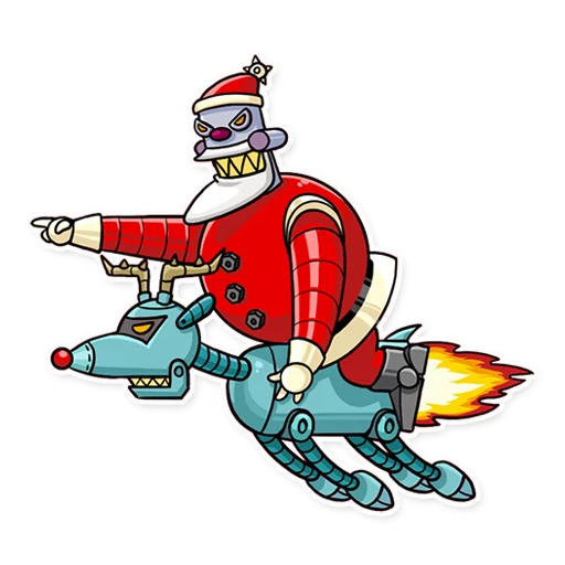 🚀 Стикер «Robo Santa» для Telegram