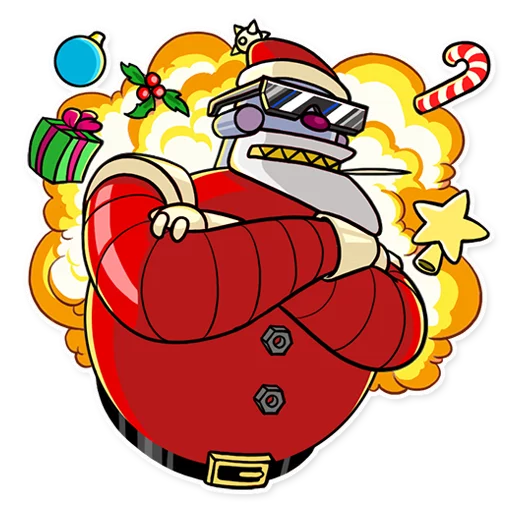 😎 Стикер «Robo Santa» для Telegram