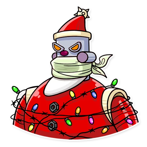 🤐 Стикер «Robo Santa» для Telegram