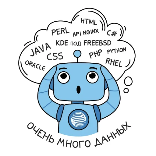 😌 Стикер «Робот Помощник» для Telegram