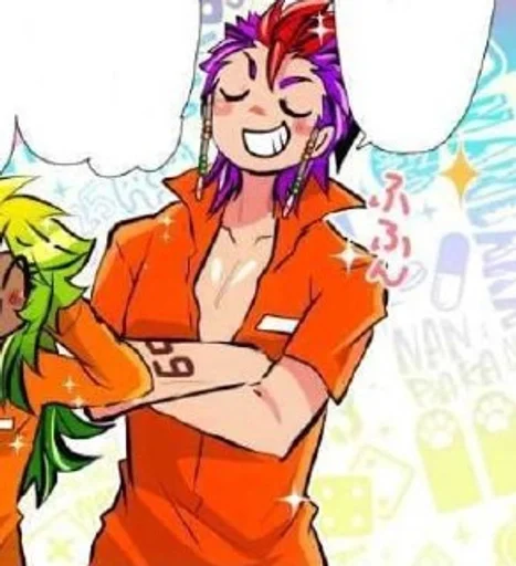 💜 Стикер «Nanbaka» для Telegram