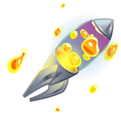 🚀 Стикер «Stellar Rocket» для Telegram