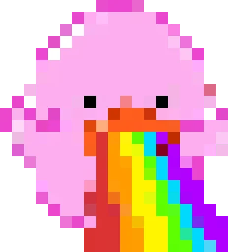 🤮 Стикер «Rofl 8-bit Duck» для Telegram