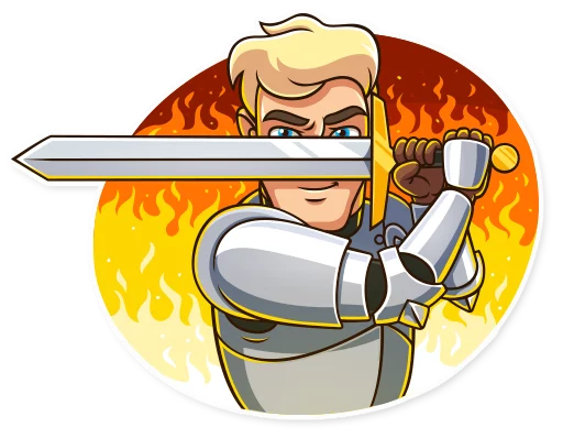 😏 Стикер «Romantic Knight» для Telegram