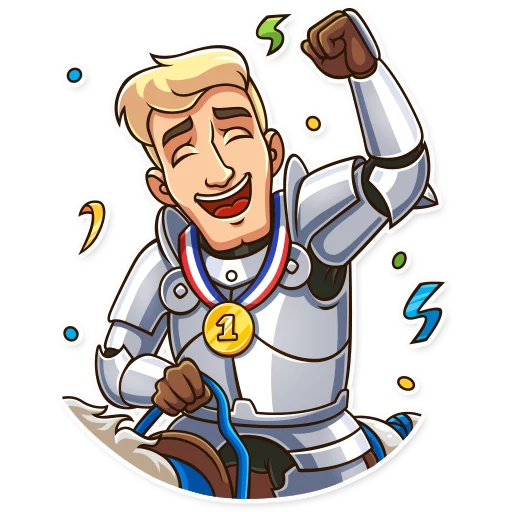 🥳 Стикер «Romantic Knight» для Telegram