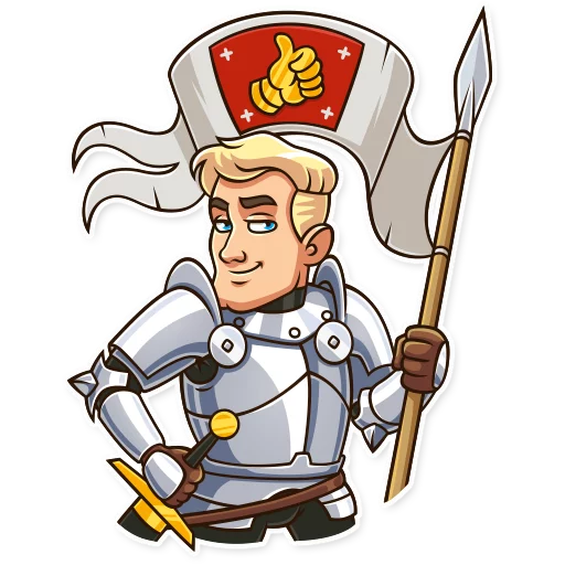 👍 Стикер «Romantic Knight» для Telegram