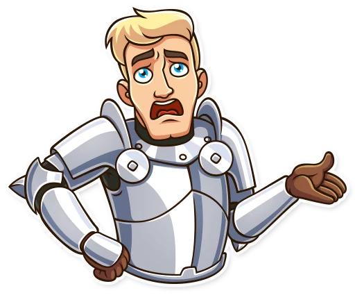 ☹ Стикер «Romantic Knight» для Telegram