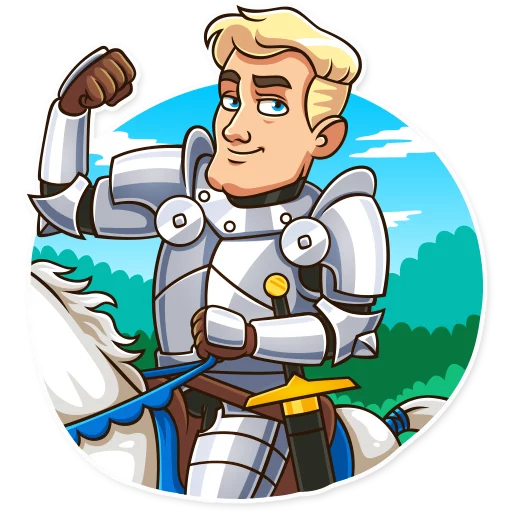 💪 Стикер «Romantic Knight» для Telegram