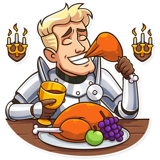 😋 Стикер «Romantic Knight» для Telegram
