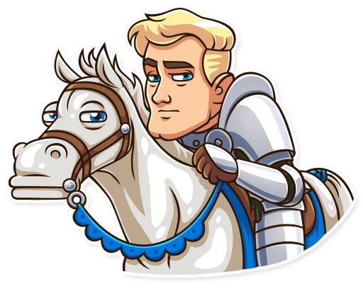 😑 Стикер «Romantic Knight» для Telegram