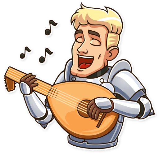 🥴 Стикер «Romantic Knight» для Telegram