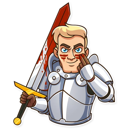 😈 Стикер «Romantic Knight» для Telegram