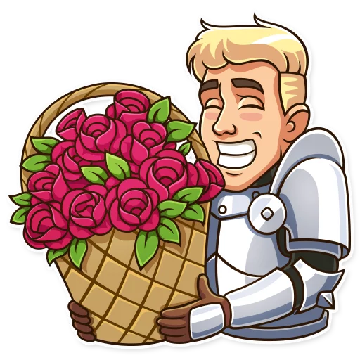 💐 Стикер «Romantic Knight» для Telegram