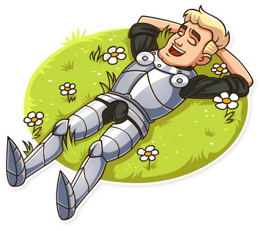 😴 Стикер «Romantic Knight» для Telegram