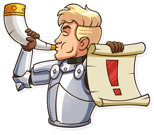 📢 Стикер «Romantic Knight» для Telegram