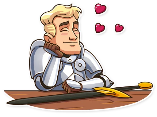 😍 Стикер «Romantic Knight» для Telegram
