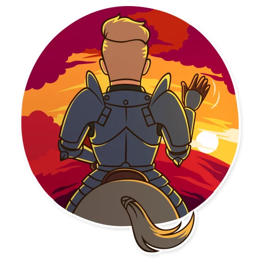 👋 Стикер «Romantic Knight» для Telegram