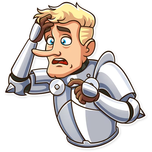 🤥 Стикер «Romantic Knight» для Telegram