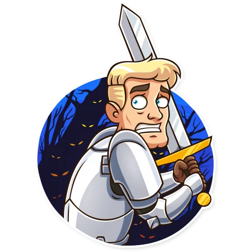 😨 Стикер «Romantic Knight» для Telegram