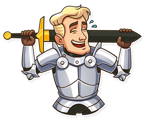 Стикерпак Romantic Knight для Telegram