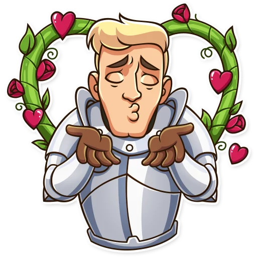 🥰 Стикер «Romantic Knight» для Telegram