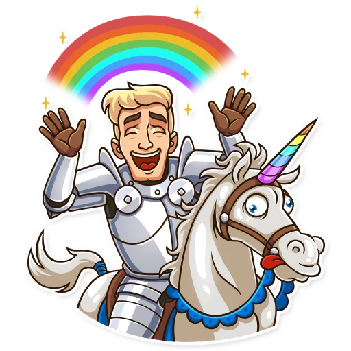😄 Стикер «Romantic Knight» для Telegram