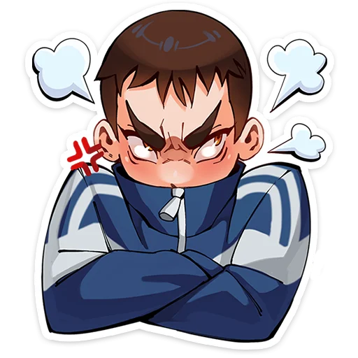 😠 Стикер «Рома из Tiny Bunny без надписей» для Telegram