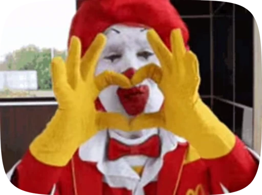 ❤️ Стикер «Ronald McDonald Memes» для Telegram