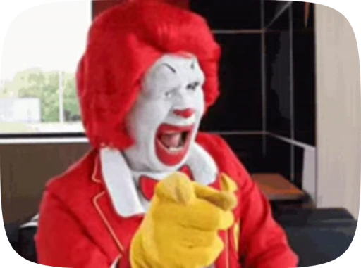 😉 Стикер «Ronald McDonald Memes» для Telegram