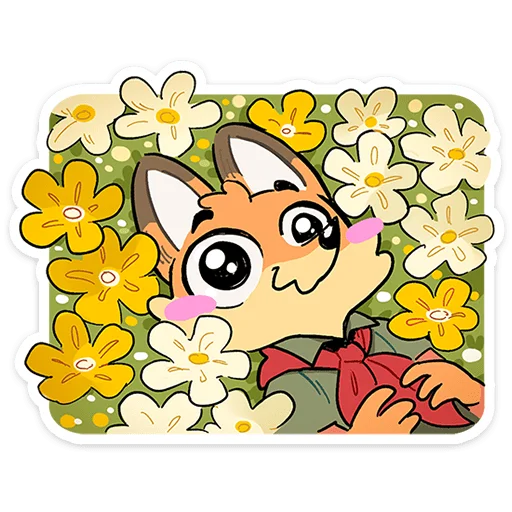 🥰 Стикер «Лето с Роном и Рэем» для Telegram