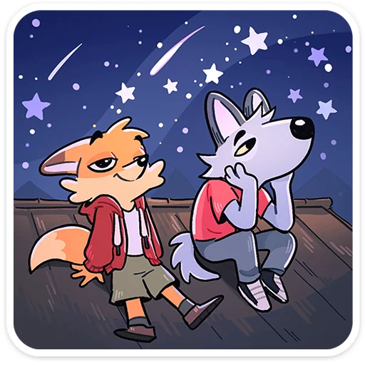 💫 Стикер «Лето с Роном и Рэем» для Telegram