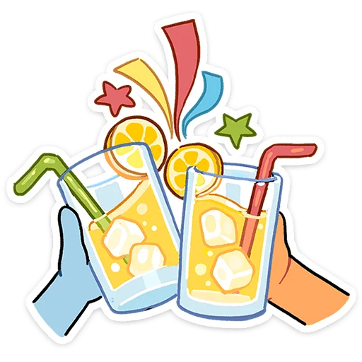 🥂 Стикер «Лето с Роном и Рэем» для Telegram
