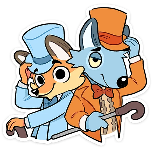 Стикерпак Лето с Роном и Рэем для Telegram